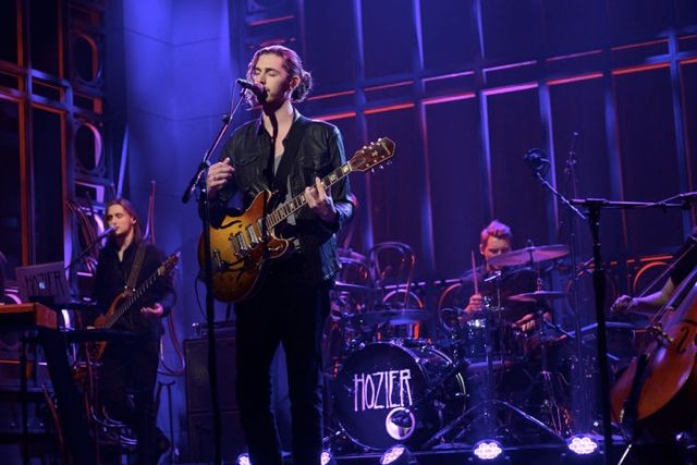 Musical guest Hozier performed "Take Me To Church" and "Angel of Small Death & the Codeine Scene."